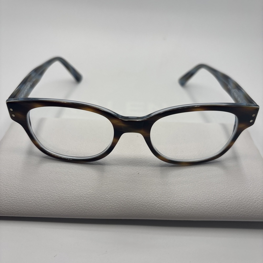 JEAN LAFONT GETTY 5152 BROWN/BLUE STRIPED AUTHENTIC EYEGLASSES 49-18-145MM #C422
